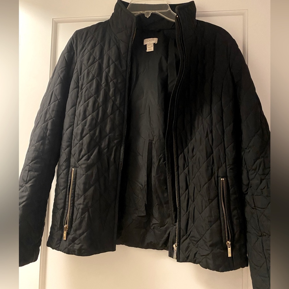 Women’s black quilted JCrew Jacket, XXS